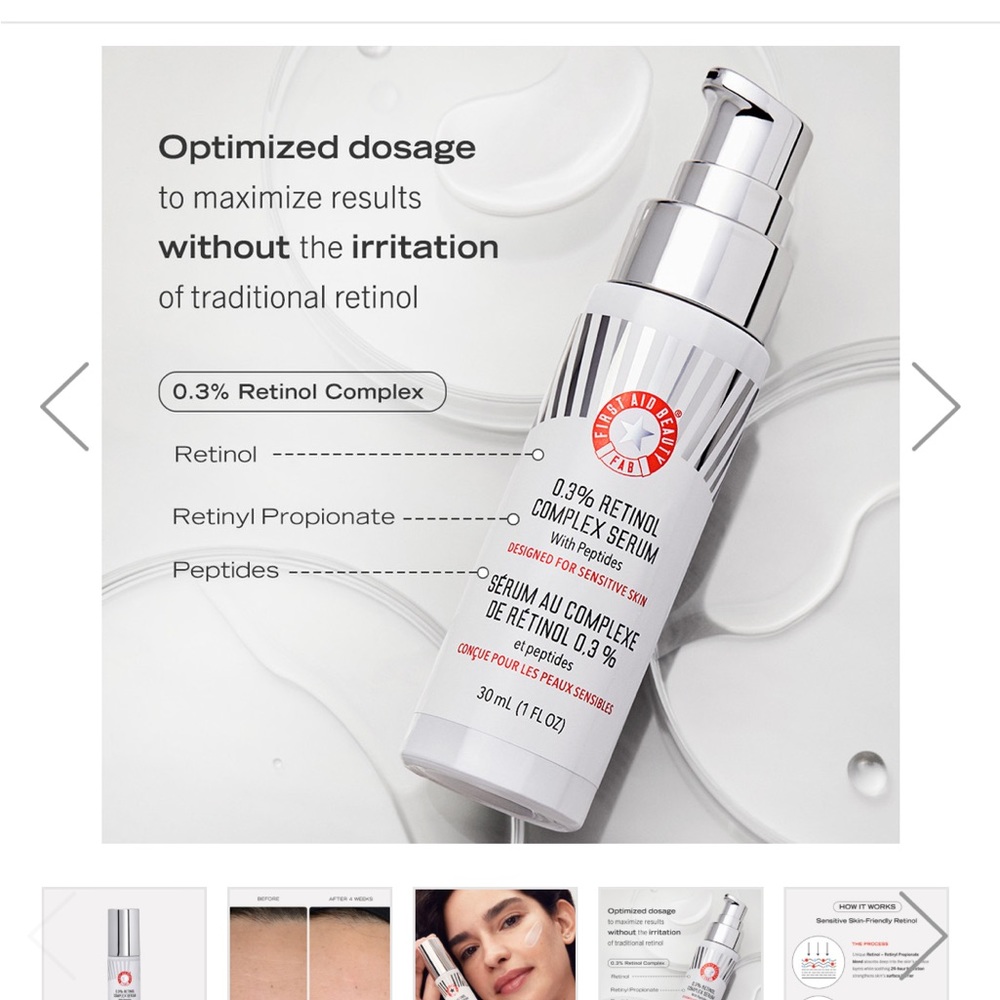 First Aid Beauty New Retinol Line- Eye Cream and Serum - Picture 5 of 13